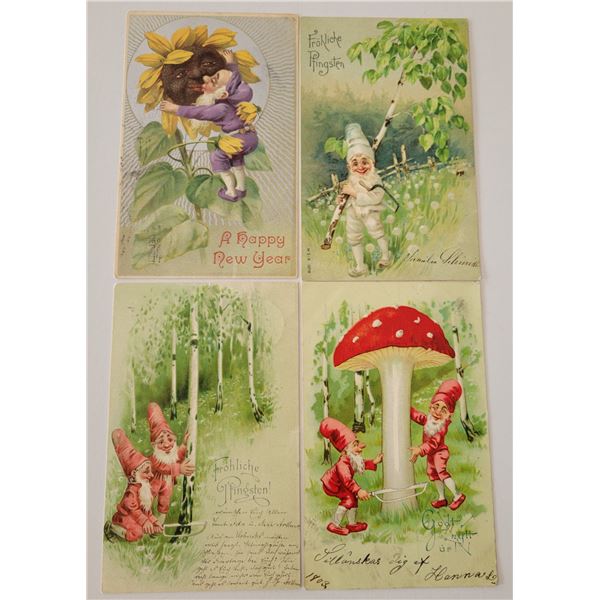 Group of 7 Fantasy Elf Greeting Postcards