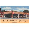 Image 1 : Linen Advertising Champaign, Illinois Garage & Service Station Postcard