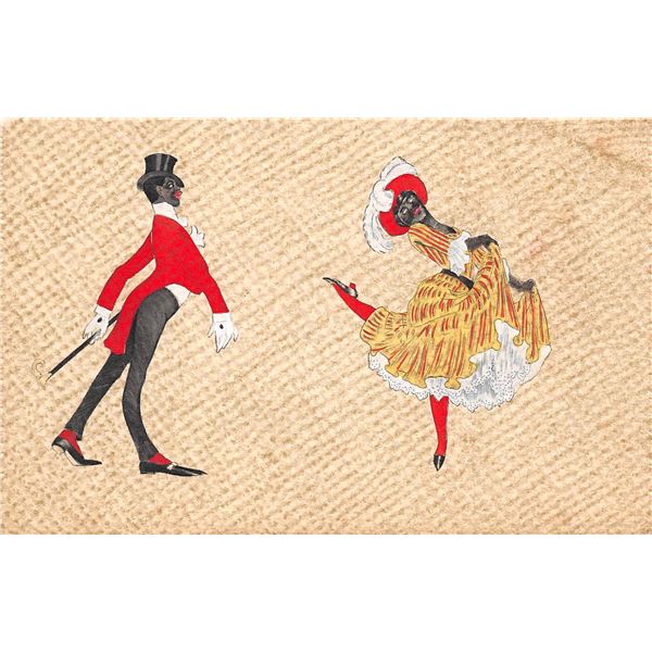 4 OPF Black Dancers Greeting Postcards