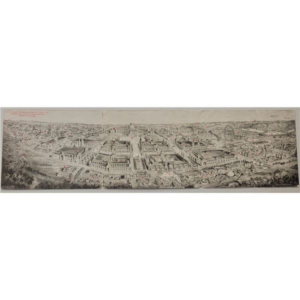 1904 St. Louis World's Fair Foldout Postcard Folder