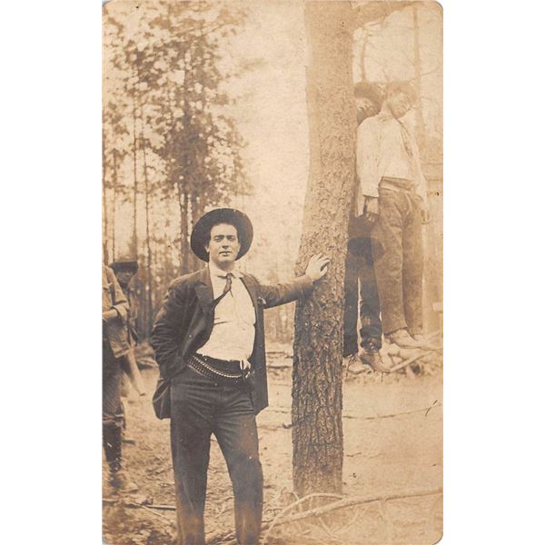 "Mexican Criminals" Lynching Hanging Real Photo Postcard