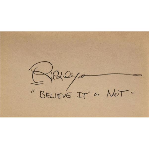 Robert Ripley signature slip