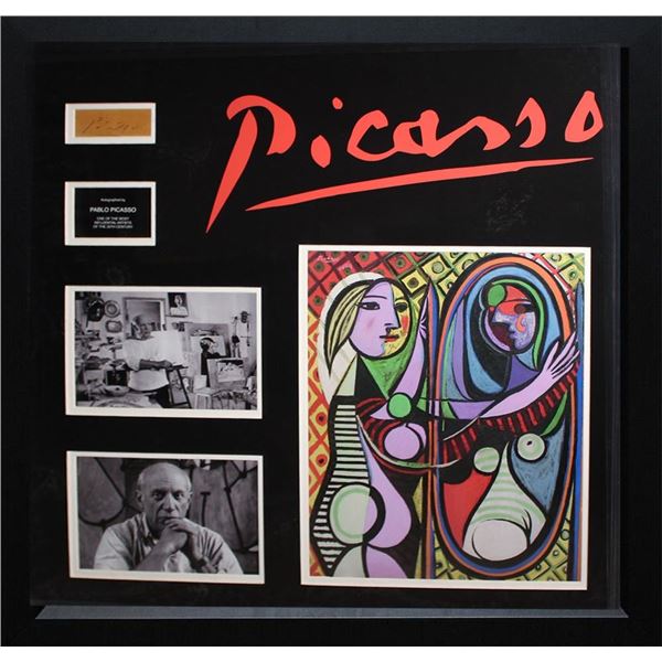 Pablo Picasso original signature and collage