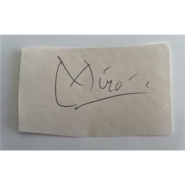 Joan MirÃ³ signed cut