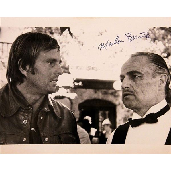 Marlon Brando signed Godfather movie still photo