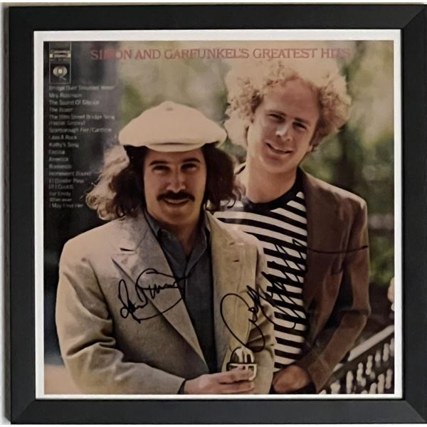 Simon and Garfunkel facsimile signed framed Greatest Hits reprint