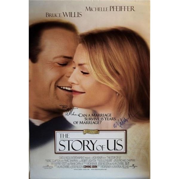 The Story Of Us Bruce Willis and Michelle Pfeiffer signed promo poster