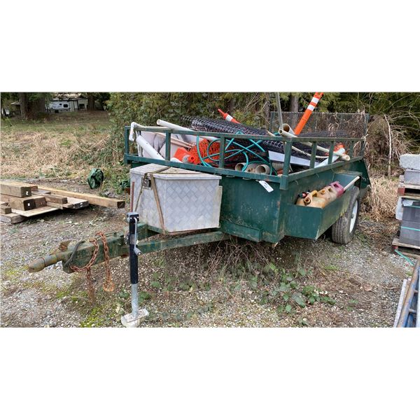 2008 UBILT BOX TRAILER, GREEN, VIN NIL,