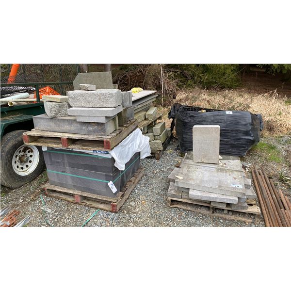 4 PALLETS OF ASSORTED STONE MATERIAL