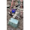 Image 3 : ASSORTED ITEMS INCLUDING; 10' STEP LADDER, 5' STEP LADDER, MAGNETIC ROLLER & LAWN TOOLS