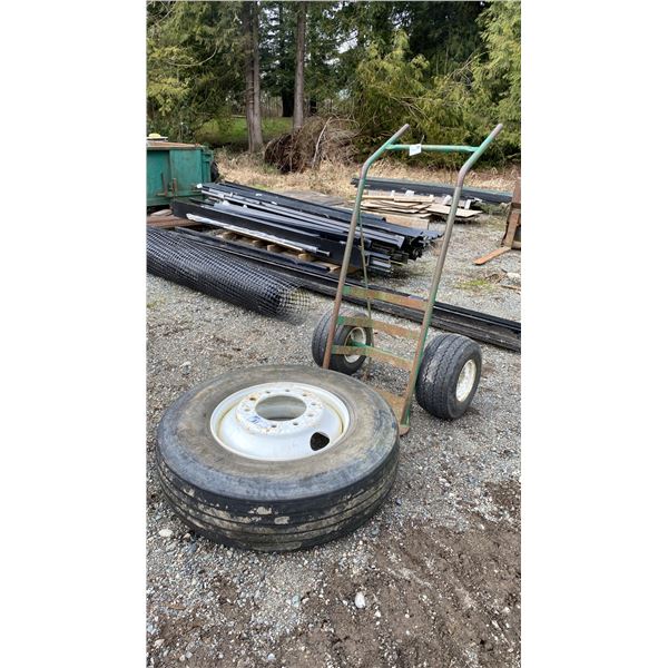 2-WHEEL FARM DOLLY & TRACTOR TRAILER TIRE
