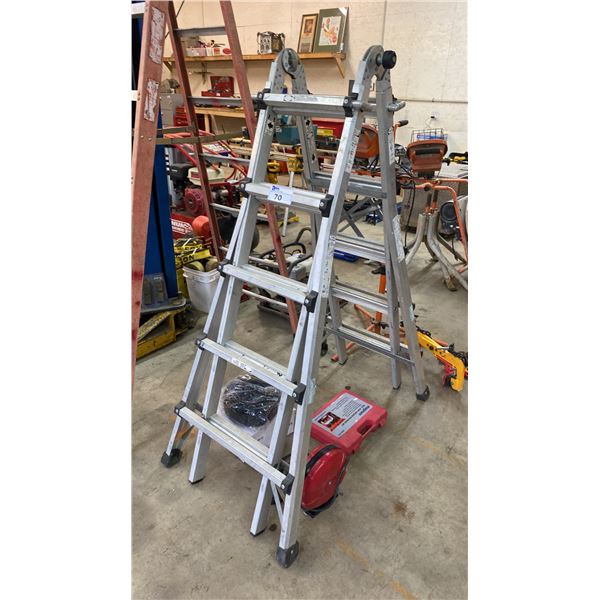 LITE INDUSTRIAL ADJUSTABLE 6' FOLDING STEP/EXTENSION LADDER