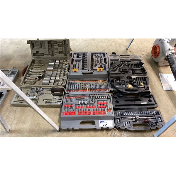 (6) ASSORTED DRILL BIT & SOCKET SETS