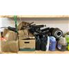 Image 2 : SHELF OF ASSORTED ITEMS INCLUDING; ALL SEASON CHAIN OIL, DECK & FENCE PRESSURE WASHER DETERGENT,