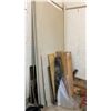 Image 1 : ASSORTED ITEMS INCLUDING; WOOD, DRYWALL PANELS, ROLL OF POLY & MORE