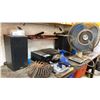 Image 1 : SHELF OF ASSORTED ITEMS INCLUDING; FLOOR FAN, SPEAKERS, TECHNICS MEDIA CENTER & MORE