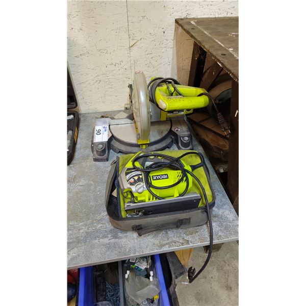 RYOBI MITER SAW & RYOBI JIG SAW