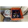 Image 6 : SHELF OF ASSORTED ITEMS INCLUDING; CAR BATTERIES, PAINT MIXING BITS, PAPER TOWEL & MORE