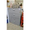 Image 1 : 4-DRAWER FILE CABINET WITH ASSORTED TOOL CONTENTS INCLUDING; HARDWARE, PAINT MIXING BITS, CAUTION
