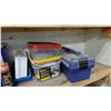 Image 13 : RACK OF ASSORTED ITEMS INCLUDING; HARD HATS, TOOLS, CARPET CLEANER, HARDWARE & MORE *RACKING