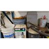 Image 3 : SHELF OF ASSORTED ITEMS INCLUDING; COOLER, EXTERIOR TRIM SCREWS, WAYNE SUMP PUMP & MORE
