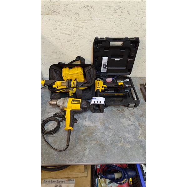 DEWALT DW130V SPADE HANDLE MUD MIXING DRILL, DEWALT DWFP1836 FASTENER WITH CASE, DEWALT DWE315