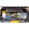 Image 2 : STANLEY TOOLBOX WITH ASSORTED TOOL CONTENTS INCLUDING; RATCHETING DRIVER & BIT SET, MEASURING