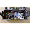 Image 3 : STANLEY TOOLBOX WITH ASSORTED TOOL CONTENTS INCLUDING; RATCHETING DRIVER & BIT SET, MEASURING