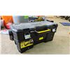 Image 4 : STANLEY TOOLBOX WITH ASSORTED TOOL CONTENTS INCLUDING; RATCHETING DRIVER & BIT SET, MEASURING