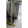 Image 2 : ASSORTED ITEMS INCLUDING CRUTCHES, SHOVELS, PUSH BROOM & MORE