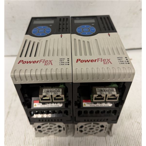 (2) Allen-Bradley #25C-D1P4N114 Powerflex 527 Drives