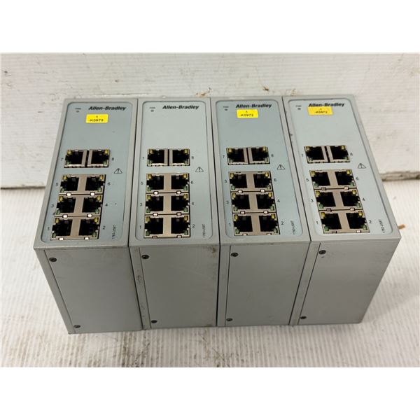 (4) Allen-Bradley #1783-US8T Stratix 2000 Unmanaged Ethernet Switches