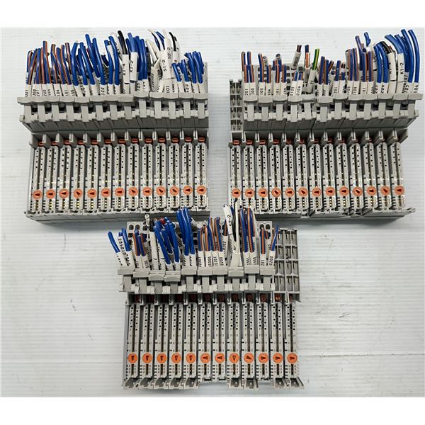 Lot of (38) Allen Bradley #1734-MB Mounting Base w/#1734-RTBS Terminal Blocks