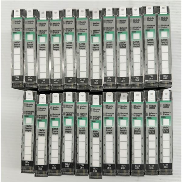 Lot of (23) Allen Bradley #1734-OB8 Source Output Modules