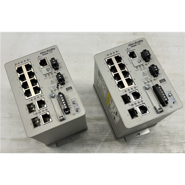 (2) Allen Bradley #1783-BMS10CGN Stratix 5700 Ethernet Managed Switches