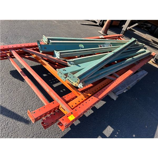 3-Orange  4'  X  10'  Pallet Rack Section 4 Ups  8CB  - 3 X $