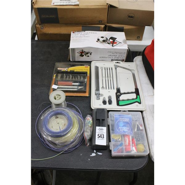 Hobby Knives, Saw Kit, Foot Pump, Tackle Box