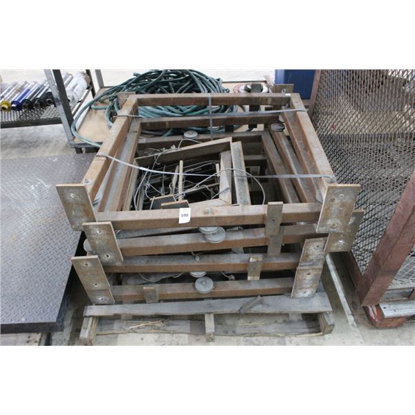 Industrial Table Stands w/Pulleys - 4