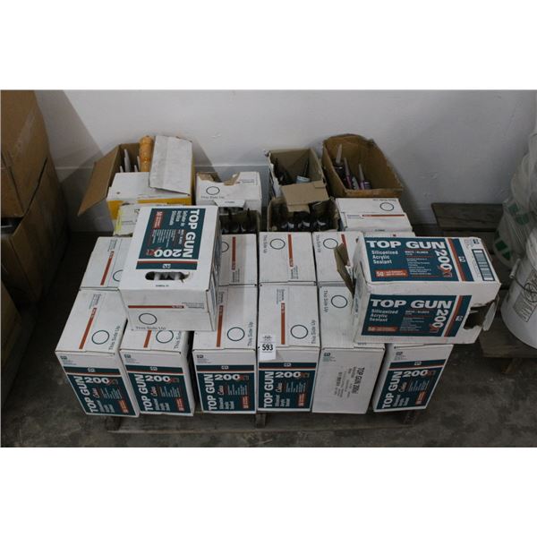Pallet of Chaulk Silicone Sealant