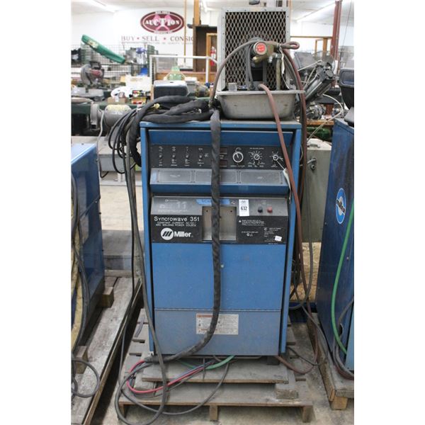 Miller Sincrowave 351 Industrial Welder w/Cooler, Foot Switch