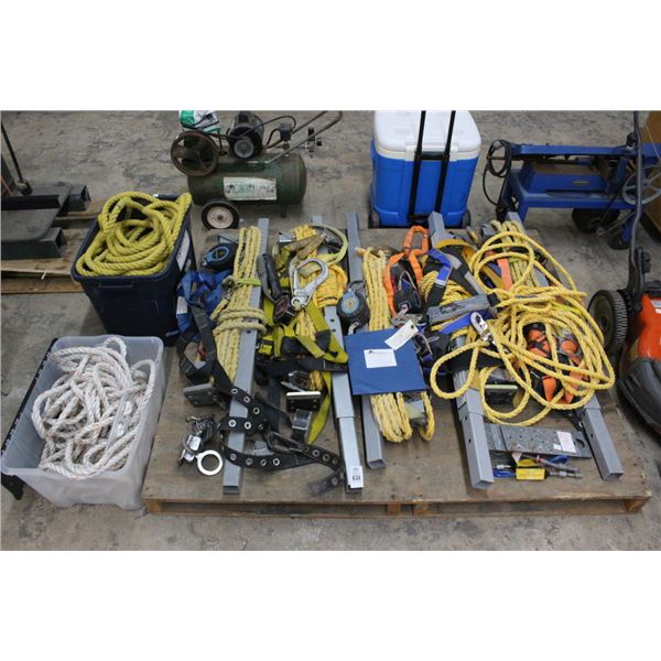 Falltech Window/Door Jamb Anchor Landyard Sets 4 w/Retractors/Rope Bins