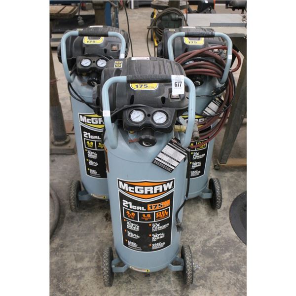3-McGraw  175 PSI  Portable Air Compressor - 3 X $