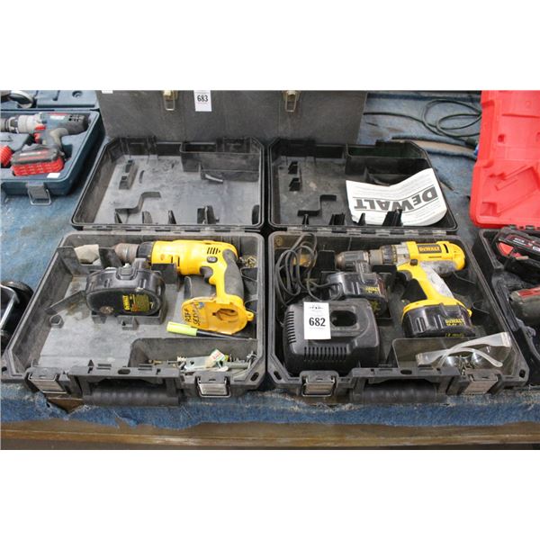 Milwaukee Cordless Drills 2 w/Batteries/Charger