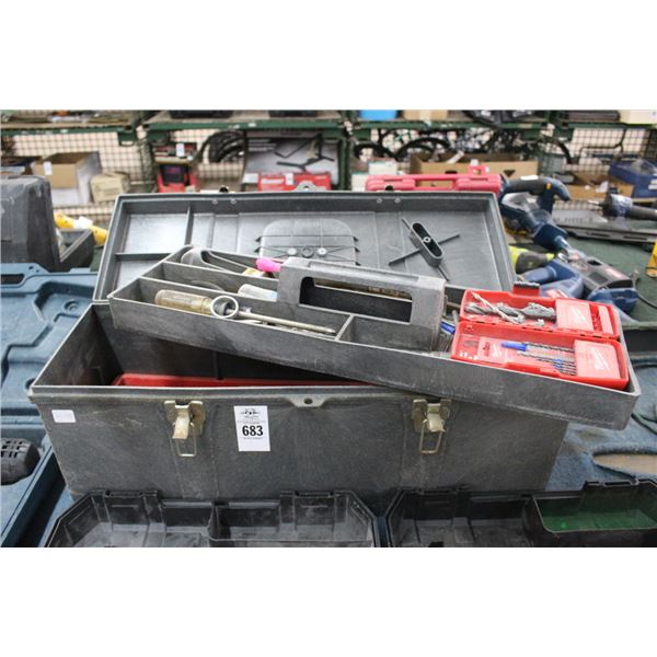 Plastic Toolbox w/Some Tools