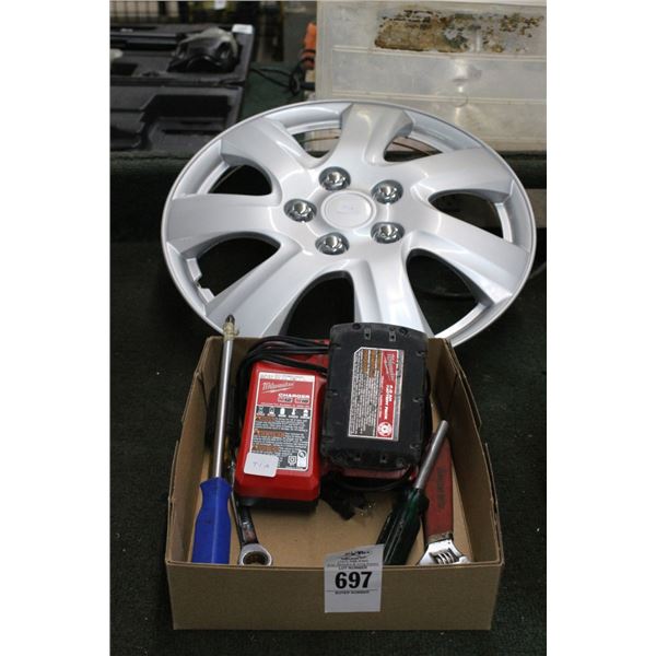 M18  Cordless Battery w/Charger,  Hub Cap