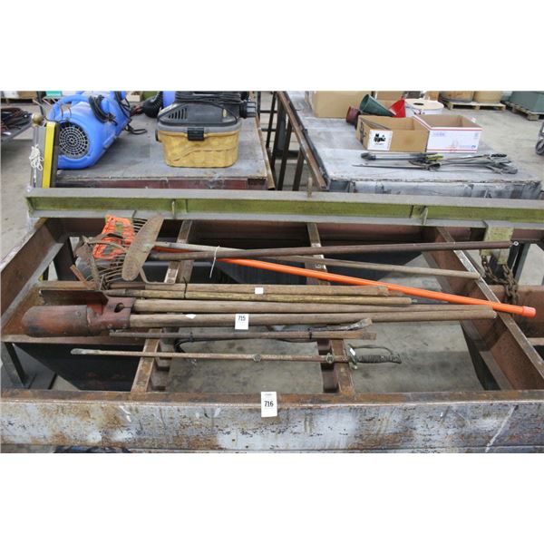 Post Hole Digger, Sword, Yard Tools