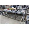 Image 2 : Industrial 10'  Work Table w/Fold Out Extensions