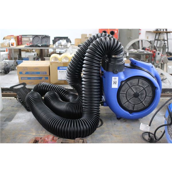 Xpower Carpet Blower w/Triple Hose Ext.