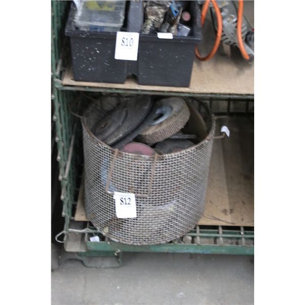 Bin w/Grinder Wheels