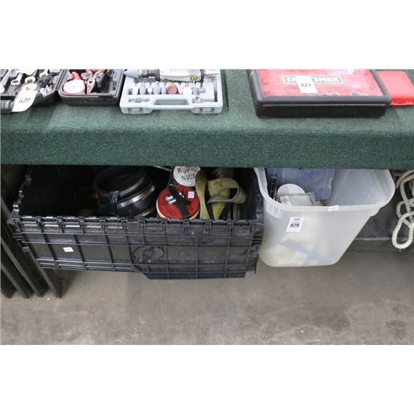 Plumbing Fittings, Steel BBS, Tie Down Straps, Air Fittings - 2 Bins